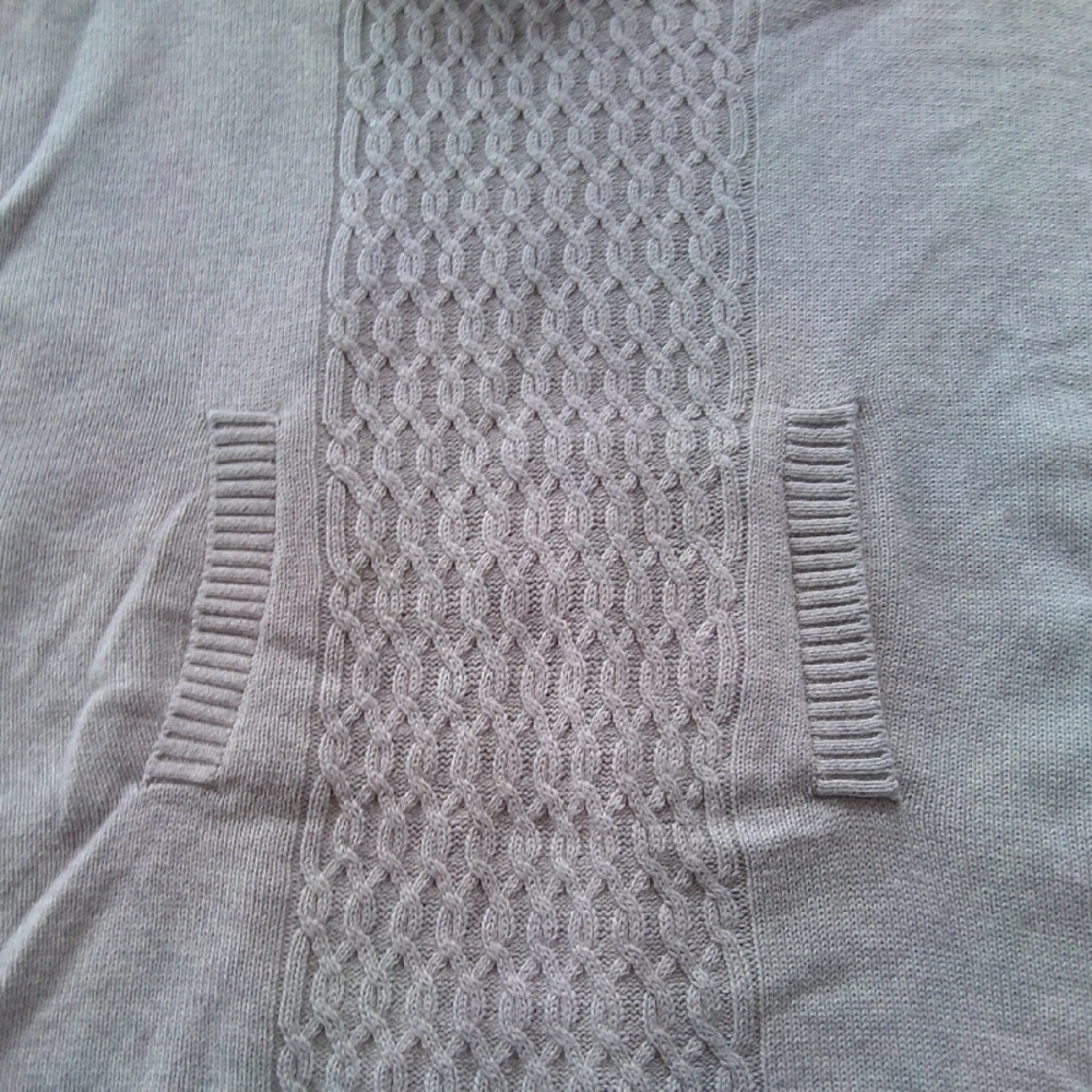 CAbi Soft And Cozy Cable Knit Light Gray Women's Poncho Sweater-size Xs - Picture 4 of 8